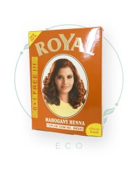 Натуральная индийская ХНА для волос Royal, махогани, рыжая, 7шт. по 10 гр.